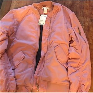 NWT H&M Bomber Jacket in Rose/Pink